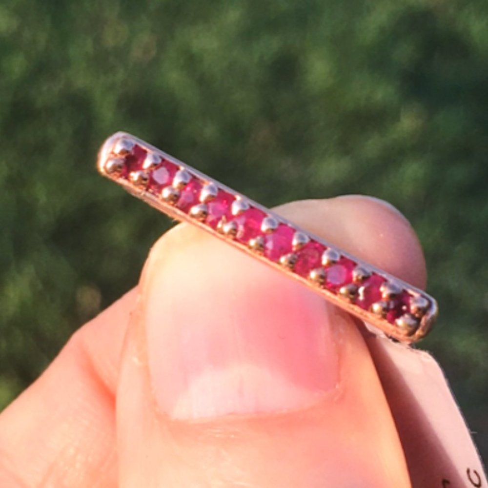 Natural Ruby Ring Rose Gold Vermeil Bridge Design Limited Edition Thailand Gems - Picture 7 of 15